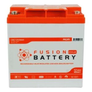 CBC12V28AH Fusion AGM 12V Deep Cycle Battery